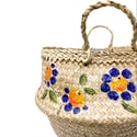 Cesta fiori blu