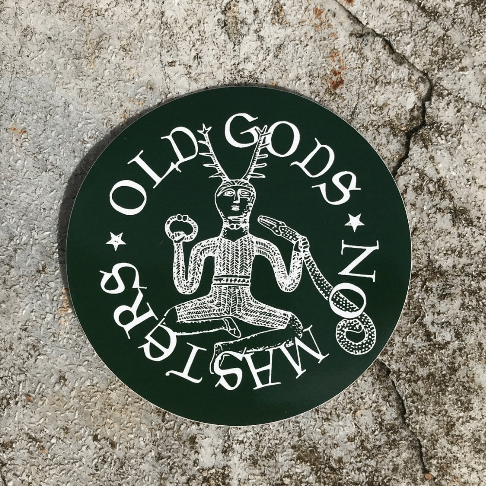 Image of Old Gods vinyl sticker - green