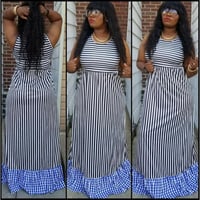 Image 2 of Zion long stripe maxi dress 