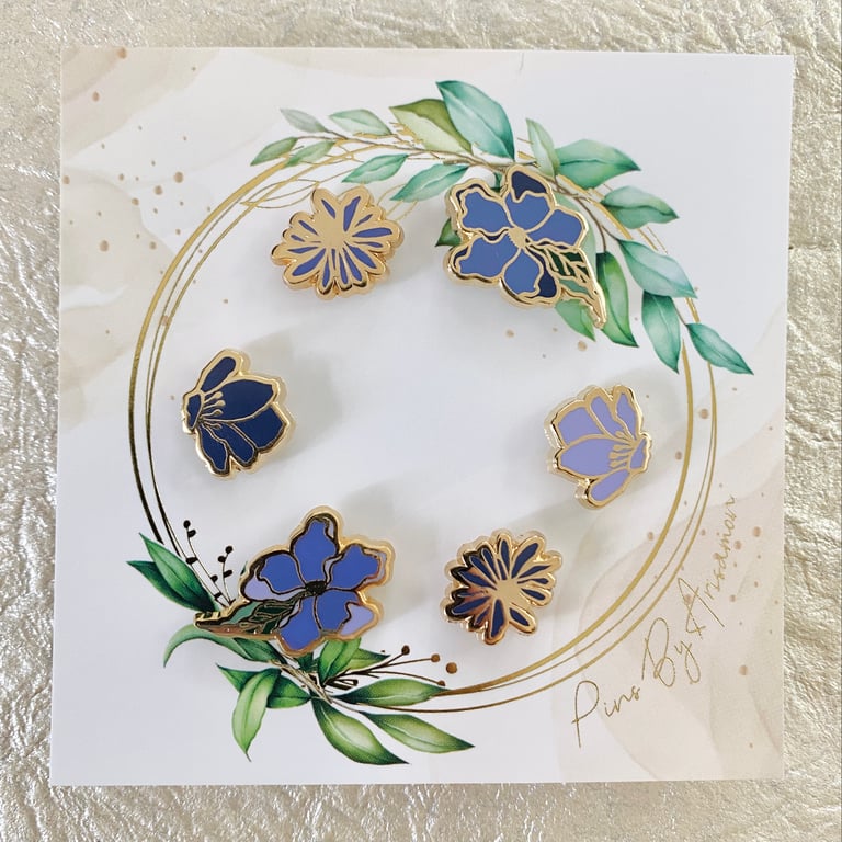 Mini Flower Set of 6 - Purple