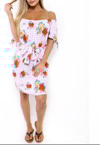 Image 2 of A Beautiful Rose in the Garden dress in  Pink and White 