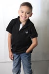 kids classic polo (black)