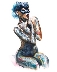 Image 2 of 'MASK WATERCOLOUR Artist Proof' Extremely Limited Edition Giclee Print