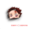 Scarred Anime Boy Peeking Sticker