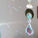 Luna Statement Suncatcher - with Aura Quartz Crystal