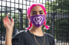 Lesbian Love Lesbian Face Cover Mask (purple)