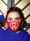 Lesbian Love Lesbian Face Cover Mask ( red )