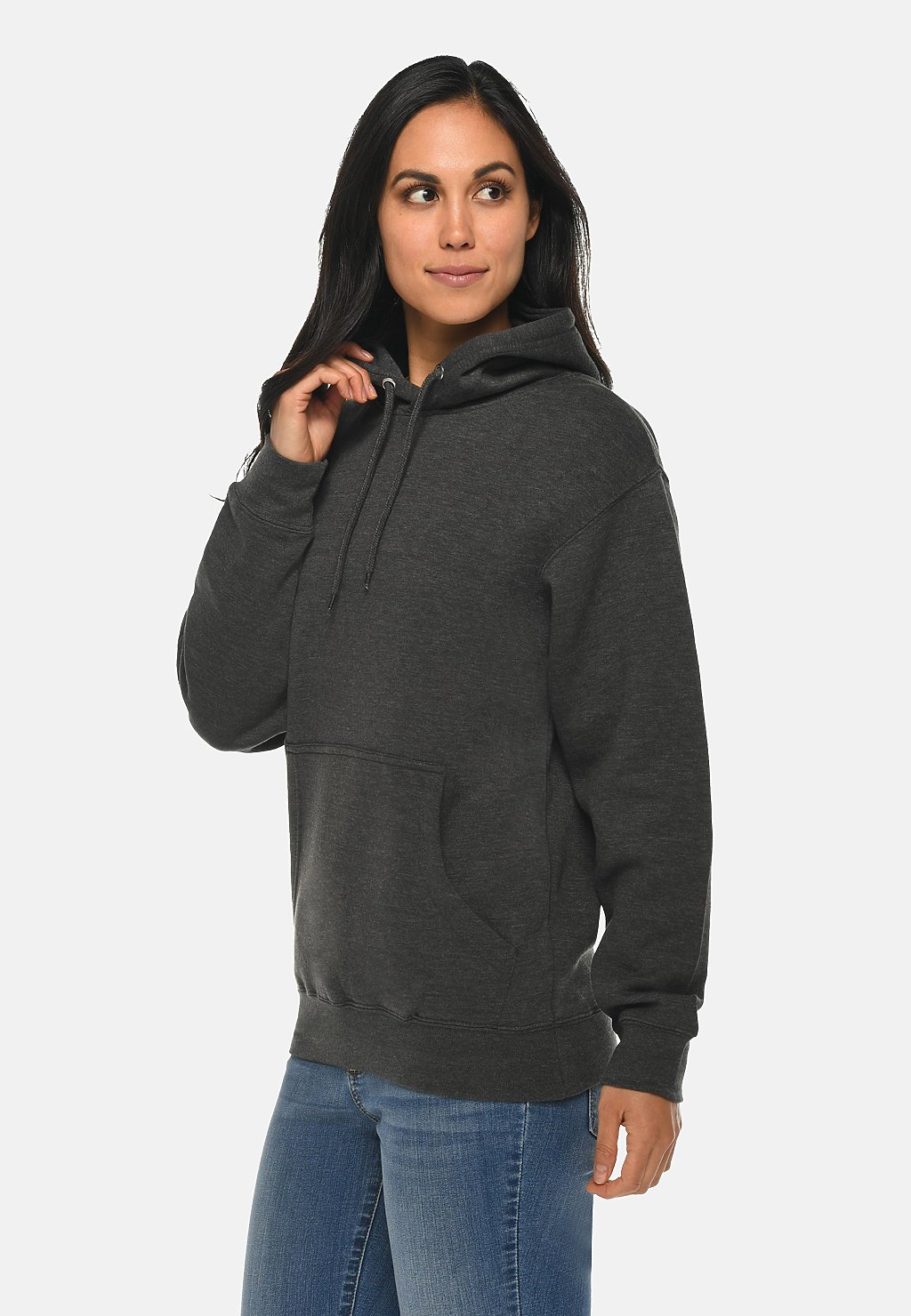Image of CHARCOAL GREY Hoodie (Unisex) with Embroidered Logos *Matches Charcoal Grey Joggers