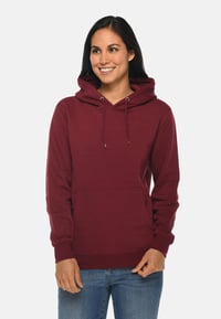 Image 4 of BURGUNDY Hoodie (Unisex) with Embroidered Logos *Matches Burgundy Joggers