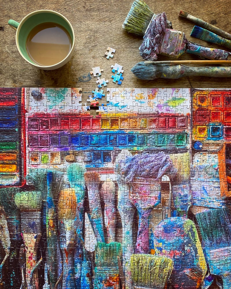 Image of 'Paints and Brushes' 1000 Piece Jigsaw Puzzle