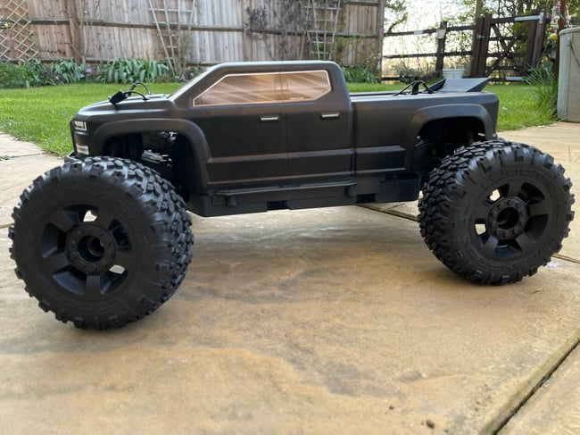 Arrma Big Rock UNBREAKABLE Rear Wing Low Profile Lip Curved Aero Wing Spoiler