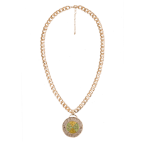 Image 3 of Cross Colours - Crystal Medallion - Yellow/Green