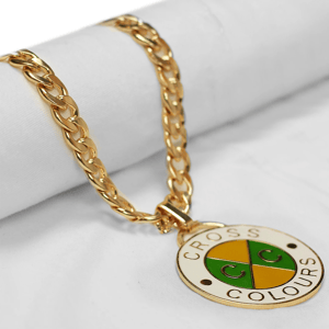 Image of Cross Colours - Retro Medallion - Gold/Green