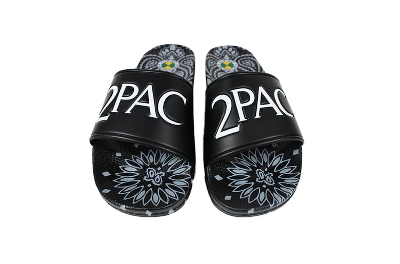 Image of Cross Colours - Tupac Paisley Slides - Black