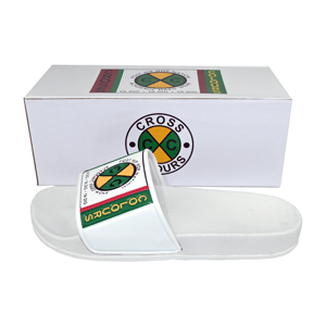 Image of Cross Colours - Label Logo Slides - White