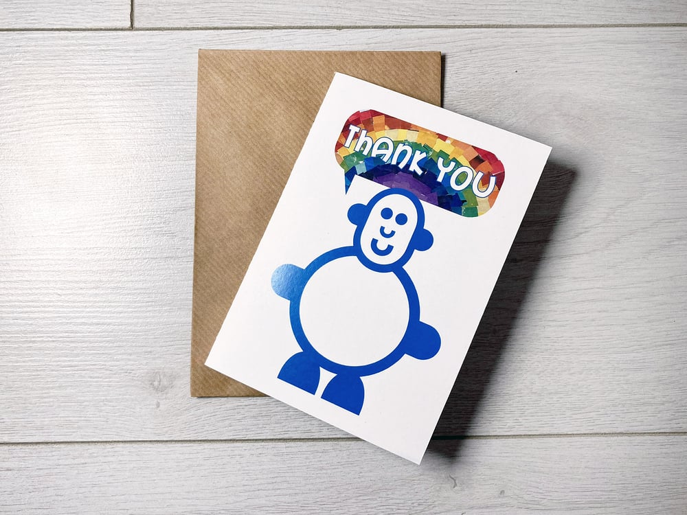 Mr Smileyman Thank You Greeting Card