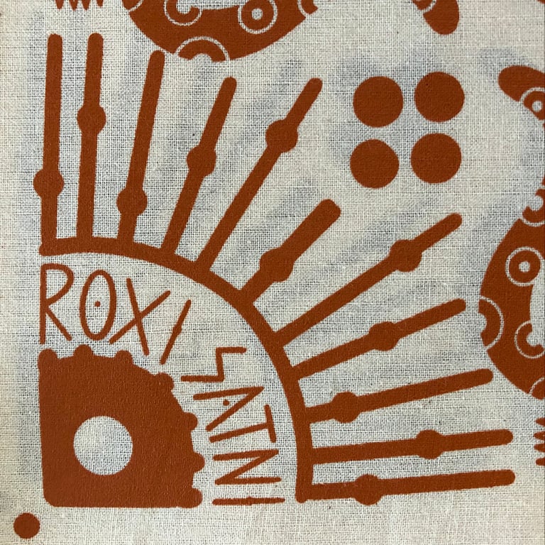 Bandanna “Ocelotl, the moon and the sun” burnt orange Image 5