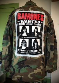 Image 1 of “Wanted: The Ramones Adios Amigos” UPcycled Army Jacket/Shirt