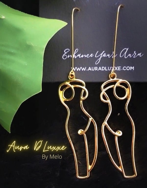 Image of Golden Sihluoette Earrings