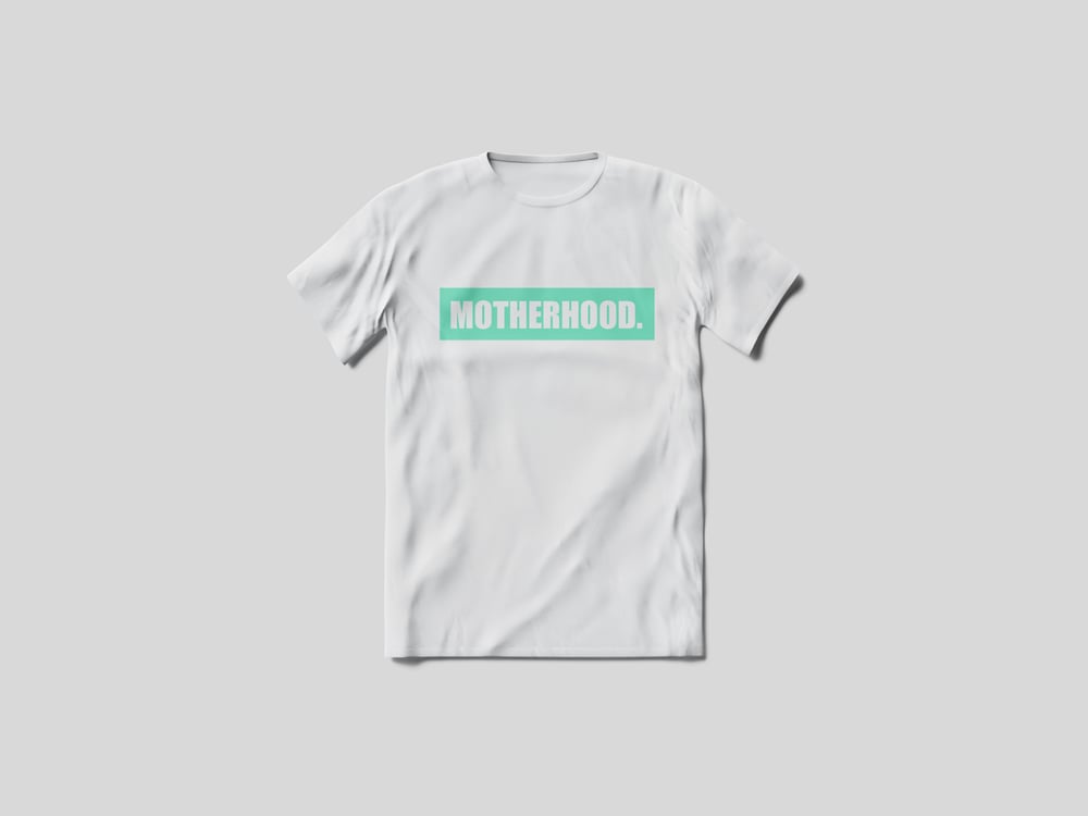 Motherhood Tee - Mint & White 