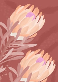 Earthy Protea Print