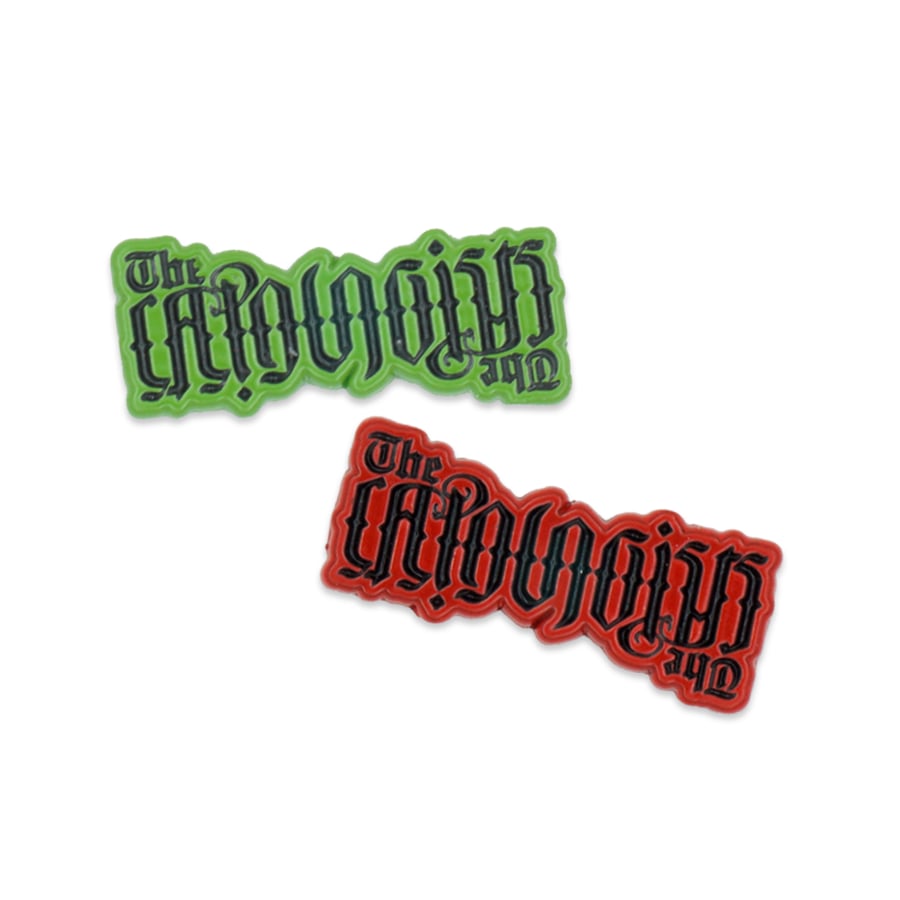 The Capologists Soft Enamel Pins - Toxic Green / Drip Red