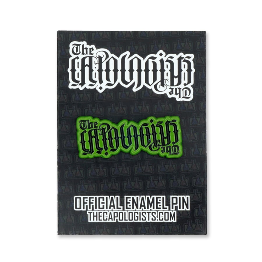 The Capologists Soft Enamel Pins - Toxic Green / Drip Red