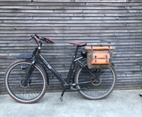 Image 2 of Saddle bag in waxed canvas leather Super73 E-bike bag Motorcycle bag Bicycle bag in waxed canvas and