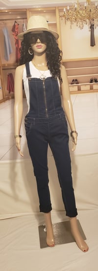 Image 3 of A woman  of many trades denim overalls 