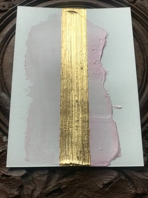 COLOURS - PINK, Paralels - ACRYLIC AND 23 CARAT GOLD ON PREMIUM QUALITY PAPER