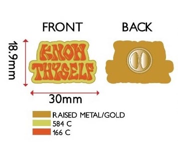 Image of KNOW THYSELF pin