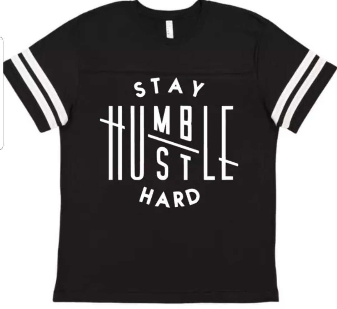 black image Stay humble hustle hard tee