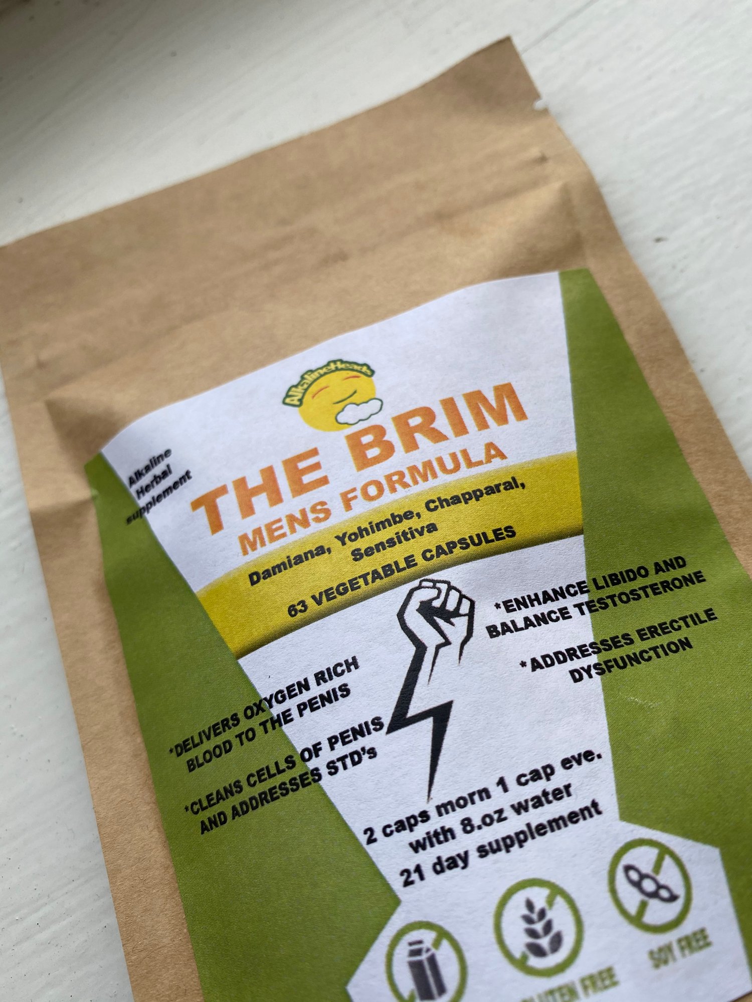 Image of The Brim - Mens Formula - 30 day Alkaline Herbal Supplement (60 capsules)