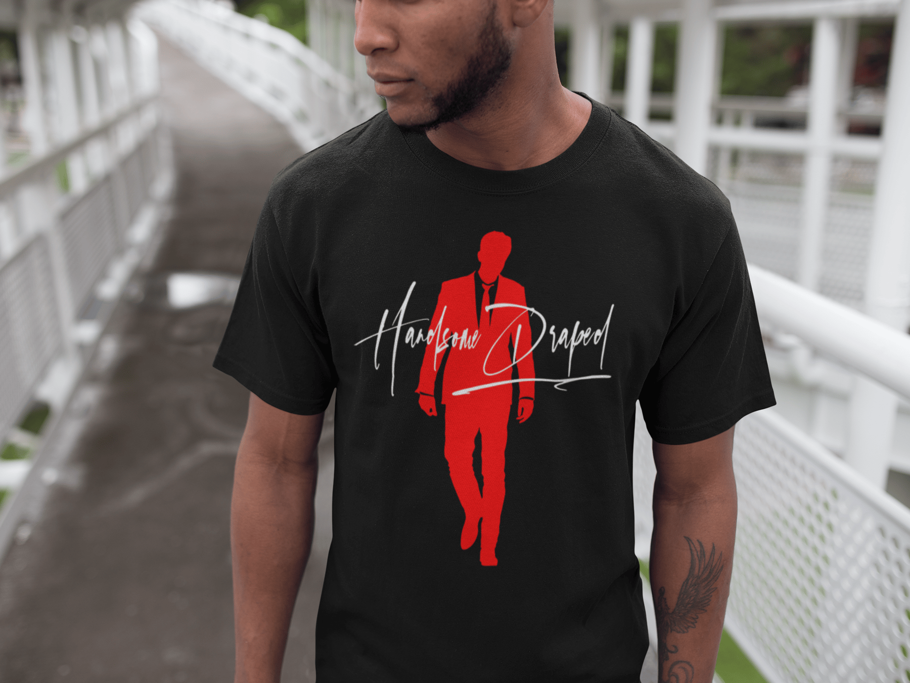 Download Handsome Draped Silhouette T Shirt Draped Clothing Wear