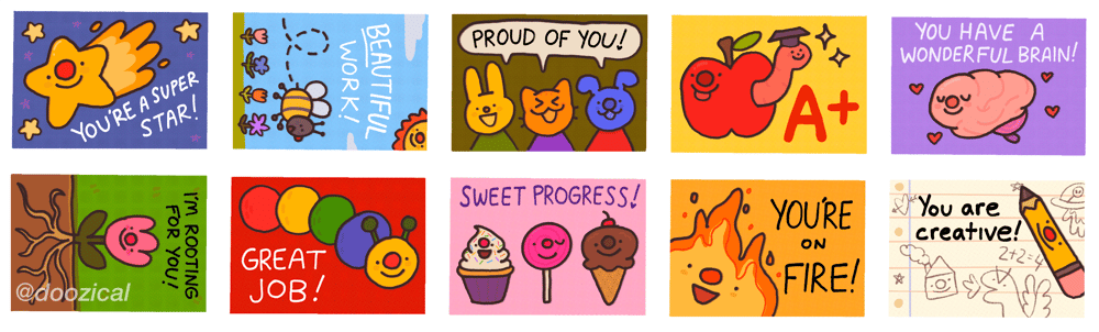 positive affirmations stamp washi