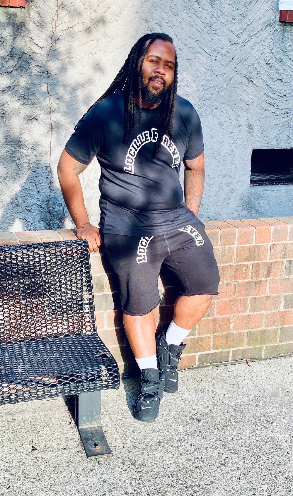 "Curved Lucille Forever" T-Shirt- Black