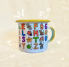 alphabet mugs