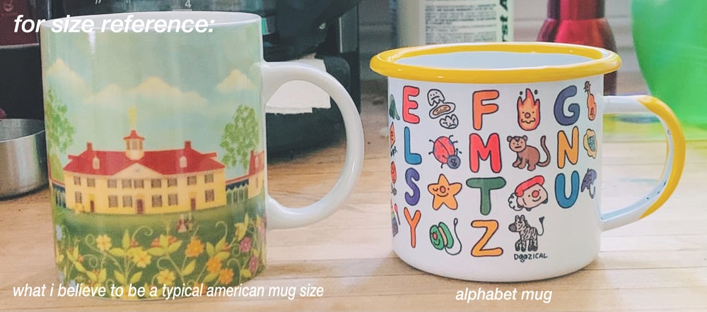 alphabet mugs