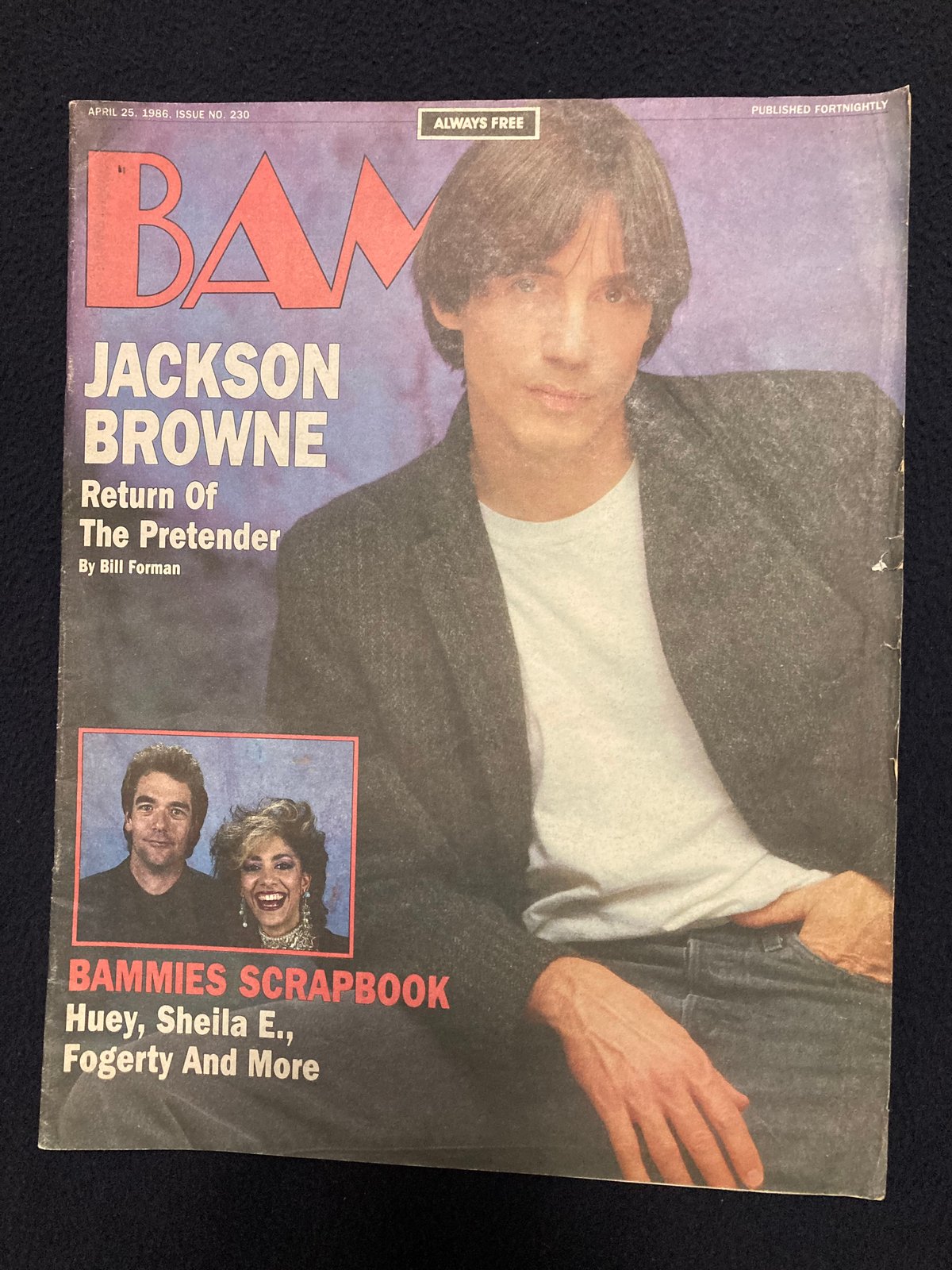 BAM Magazine Flame, Strange Toys, Jackson Brown (April 1986) | RLS 