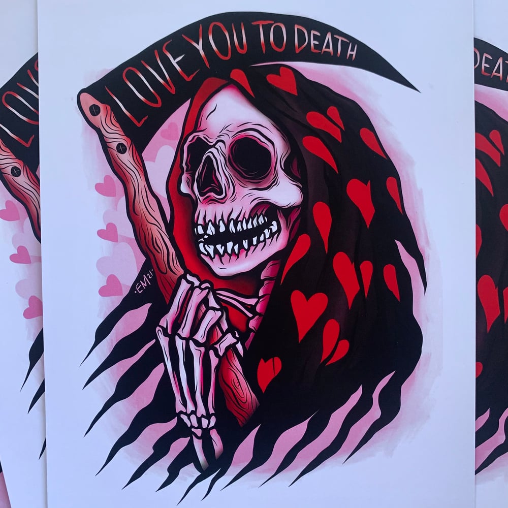 Love Death Emetic Art Print