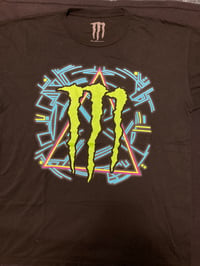 Image 4 of Def Leppard Hysteria styled Monster Energy tour t-shirt in XL