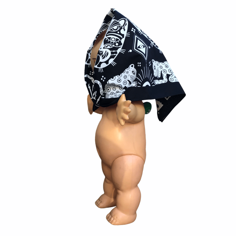 Bandanna “Ocelotl the moon and the sun” Black Image 4