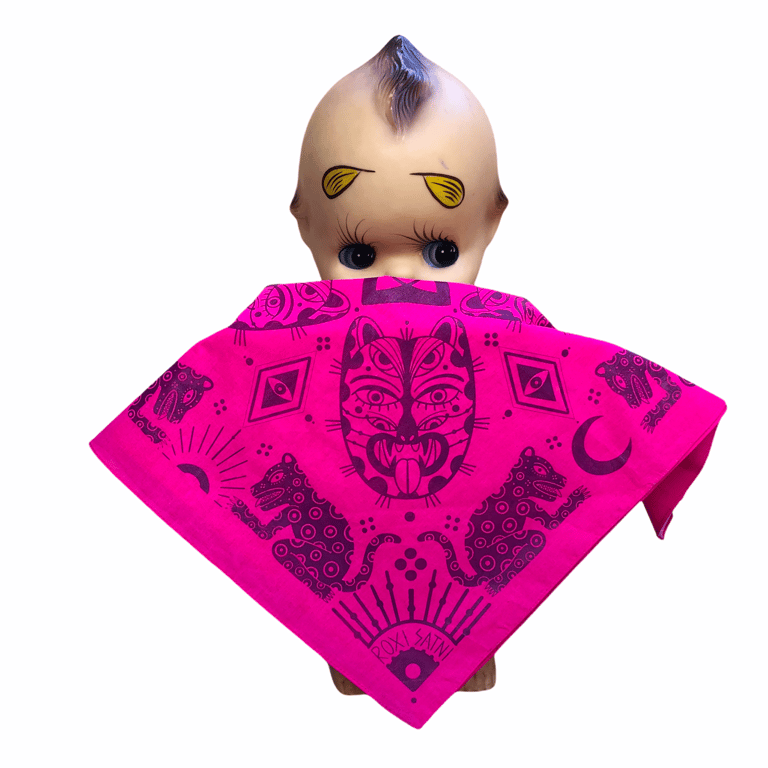 Bandanna “Ocelotl, the moon and the sun” Acid Image 3