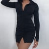 Long Sleeved Button Up Dress