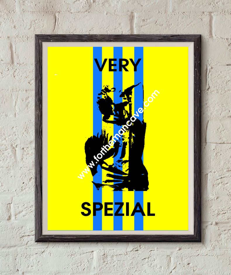 Image of LIAM GALLAGHER - THREE STRIPE / VERY SPEZIAL PRINT (YELLOW)
