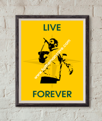 LIAM GALLAGHER - LIVE FOREVER / S.I PRINT (YELLOW)