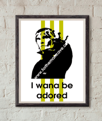 STONE ROSES - THREE STRIPE / ADORED PRINT (WHITE)