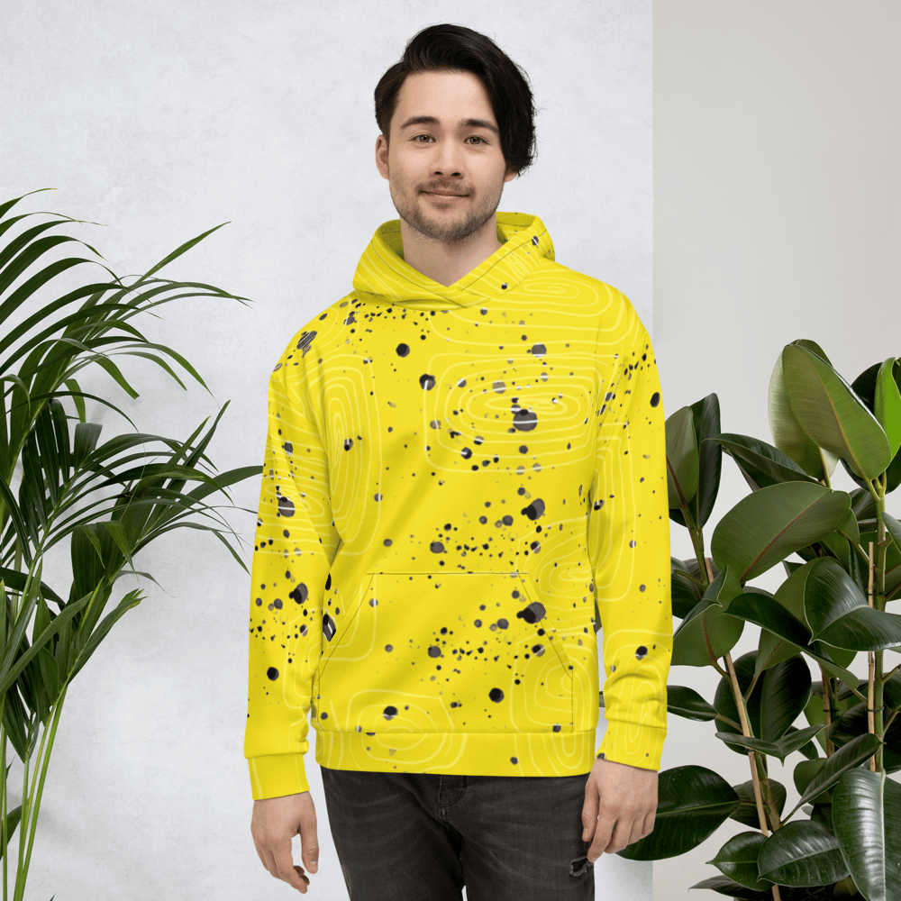 Image of Doodle Dot Unisex Hoodie Illuminating yellow