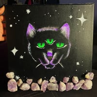 Image 3 of ‘Mystic Cat’ Painting 