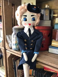Image 3 of 1940s style WW2 WREN Rag Doll 